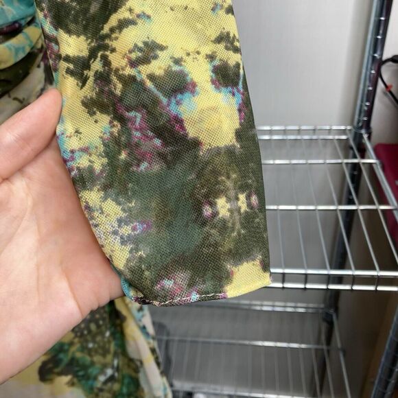 Rampage Women's Green Mesh Faux Wrap Dress Size L Y2K 90’s Colors Mall Vibes‎ - Picture 9 of 11